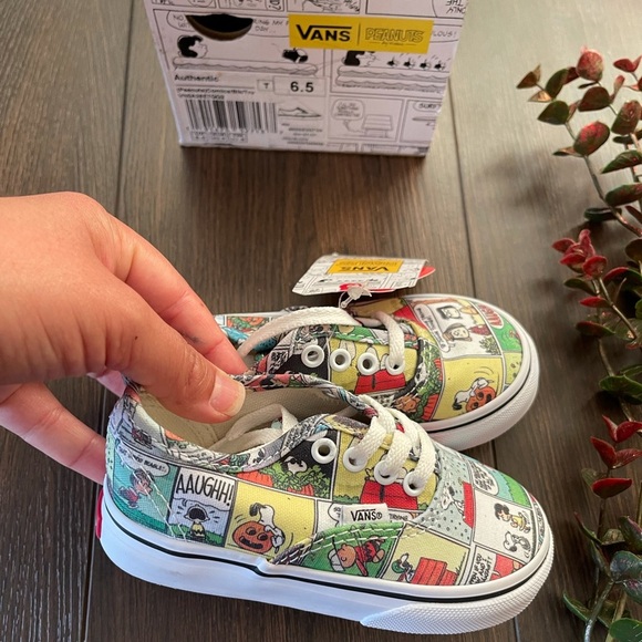 NEW Vans X peanuts collaboration toddler comic strip authentic shoes - Picture 4 of 9